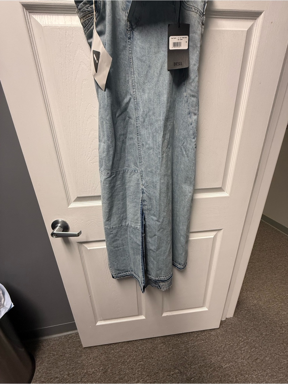 Diesel Light Wash Denim Overall Maxi Dress - Picture 7 of 11